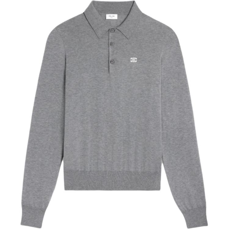 Поло с длинными рукавами Celine, medium серый
Поло с длинными рукавами Celine, medium серый