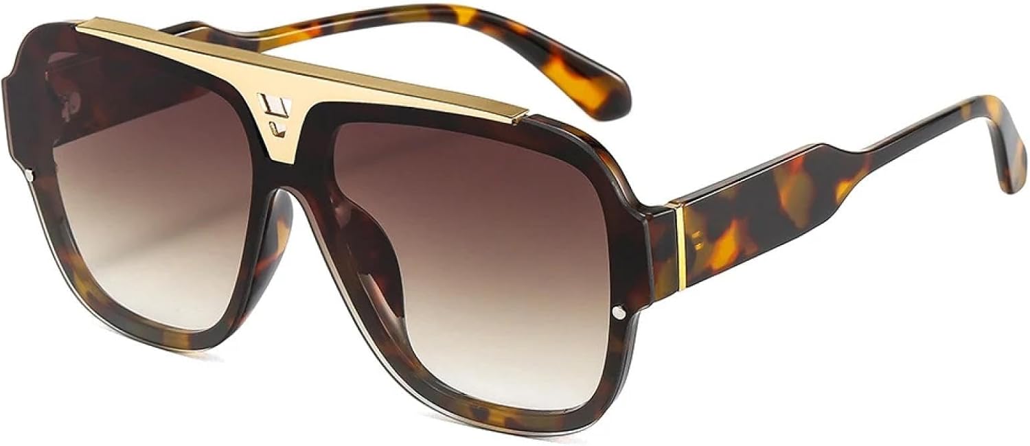 Модные винтажные солнцезащитные очки в крупной оправе для женщин и мужчин, роскошные, популярные, для путешествий, с защитой от УФ-излучения UV400 TYUVIVO, Leopard Brown
Модные винтажные солнцезащитные очки в крупной оправе для женщин и мужчин, роскошные, популярные, для путешествий, с защитой от УФ-излучения UV400 TYUVIVO, Leopard Brown