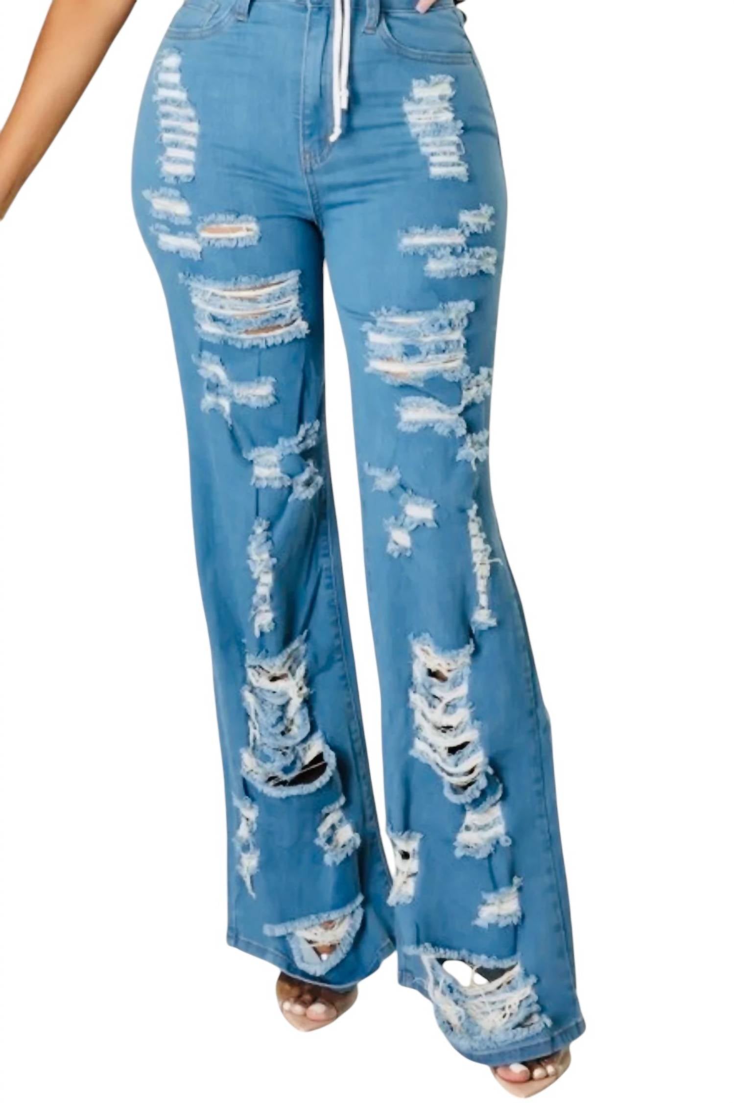 Джинсы с потертостями средне-синего цвета Loverly Fit
Джинсы с потертостями средне-синего цвета Loverly Fit