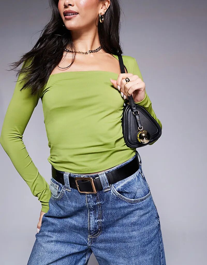 Топ из полиамида с квадратным вырезом и длинными рукавами оливкового цвета ASOS DESIGN
Топ из полиамида с квадратным вырезом и длинными рукавами оливкового цвета ASOS DESIGN