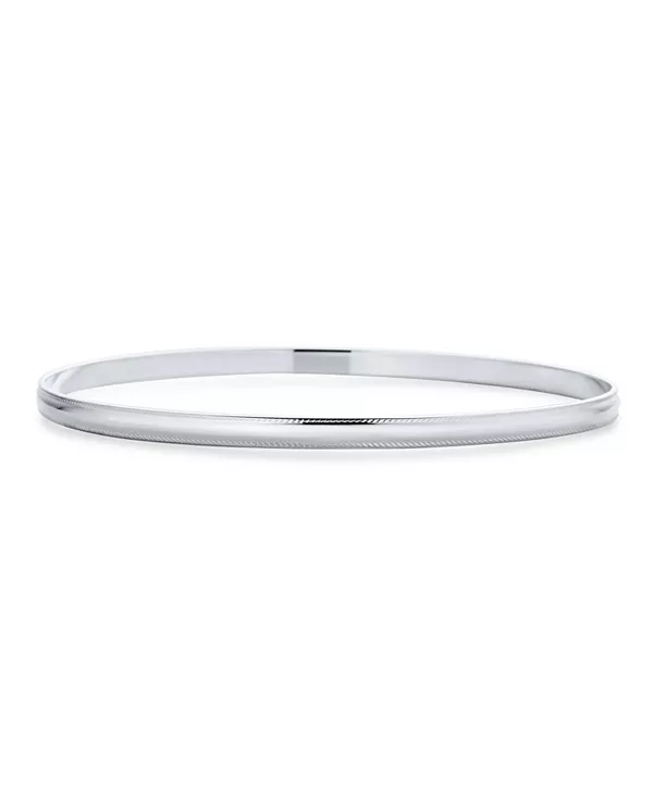 Простой, простой куполообразный браслет из 3-миллиметрового блестящего стерлингового серебра с окантовкой из милгрэйна, с наложением слоев Bling Jewelry, silver
Простой, простой куполообразный браслет из 3-миллиметрового блестящего стерлингового серебра с окантовкой из милгрэйна, с наложением слоев Bling Jewelry, silver