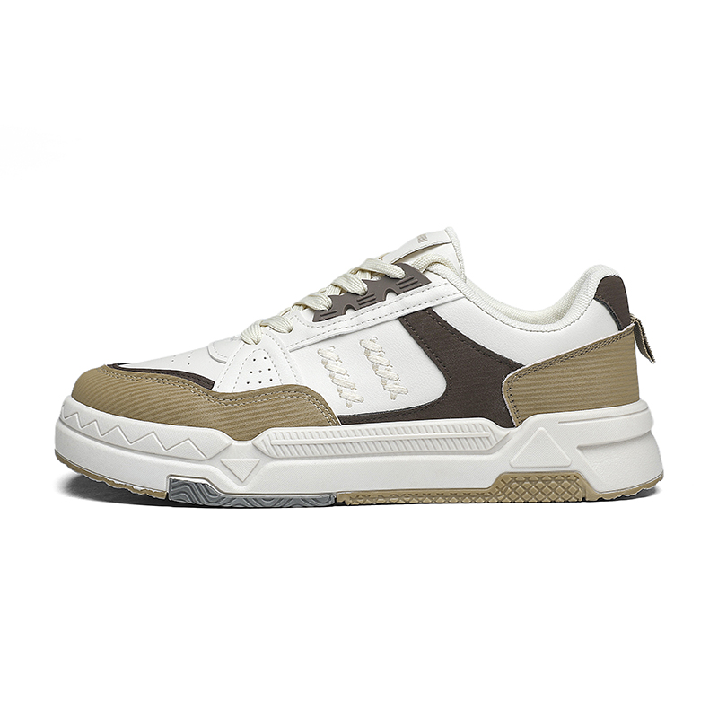 TELENT Скользоустойчивые водонепроницаемые износостойкие мужские скейтерские кеды низкие бежево-коричневые, цвет Beige Brown 
TELENT Скользоустойчивые водонепроницаемые износостойкие мужские скейтерские кеды низкие бежево-коричневые, цвет Beige Brown