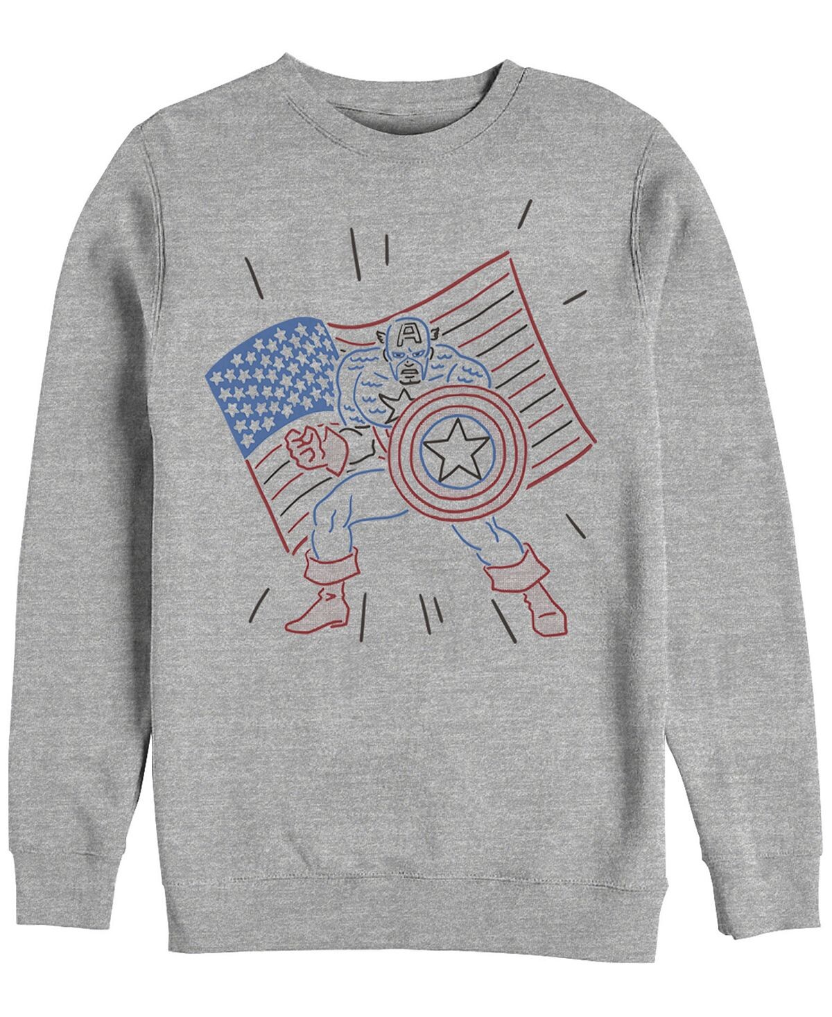 Мужская футболка Marvel с изображением Капитана Америки в неоновом стиле, флис с круглым вырезом Fifth Sun
Мужская футболка Marvel с изображением Капитана Америки в неоновом стиле, флис с круглым вырезом Fifth Sun