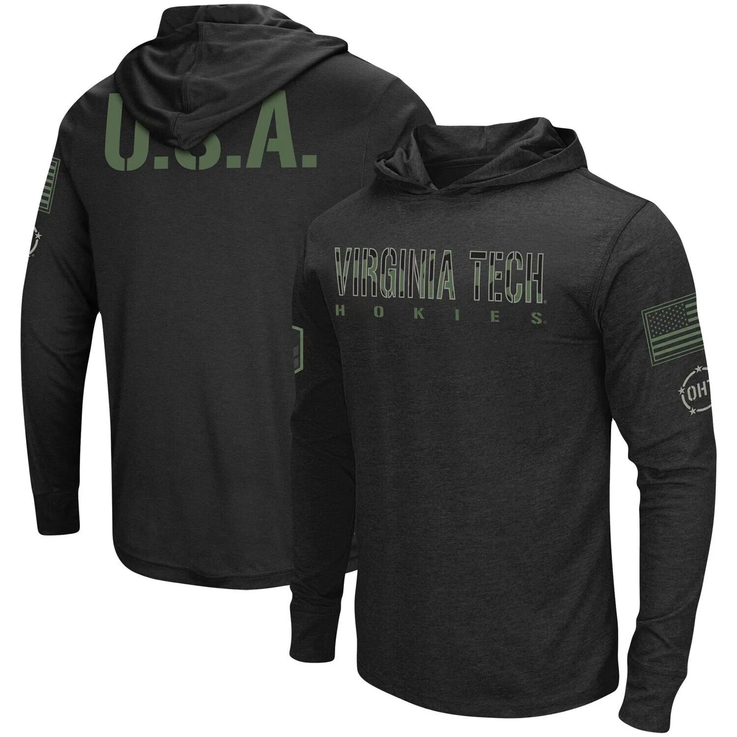 Мужская черная футболка с длинным рукавом с капюшоном Virginia Tech Hokies OHT Military Appreciation Colosseum, Черный, Мужская черная футболка с длинным рукавом с капюшоном Virginia Tech Hokies OHT Military Appreciation Colosseum
Мужская черная футболка с длинным рукавом с капюшоном Virginia Tech Hokies OHT Military Appreciation Colosseum, Черный, Мужская черная футболка с длинным рукавом с капюшоном Virginia Tech Hokies OHT Military Appreciation Colosseum