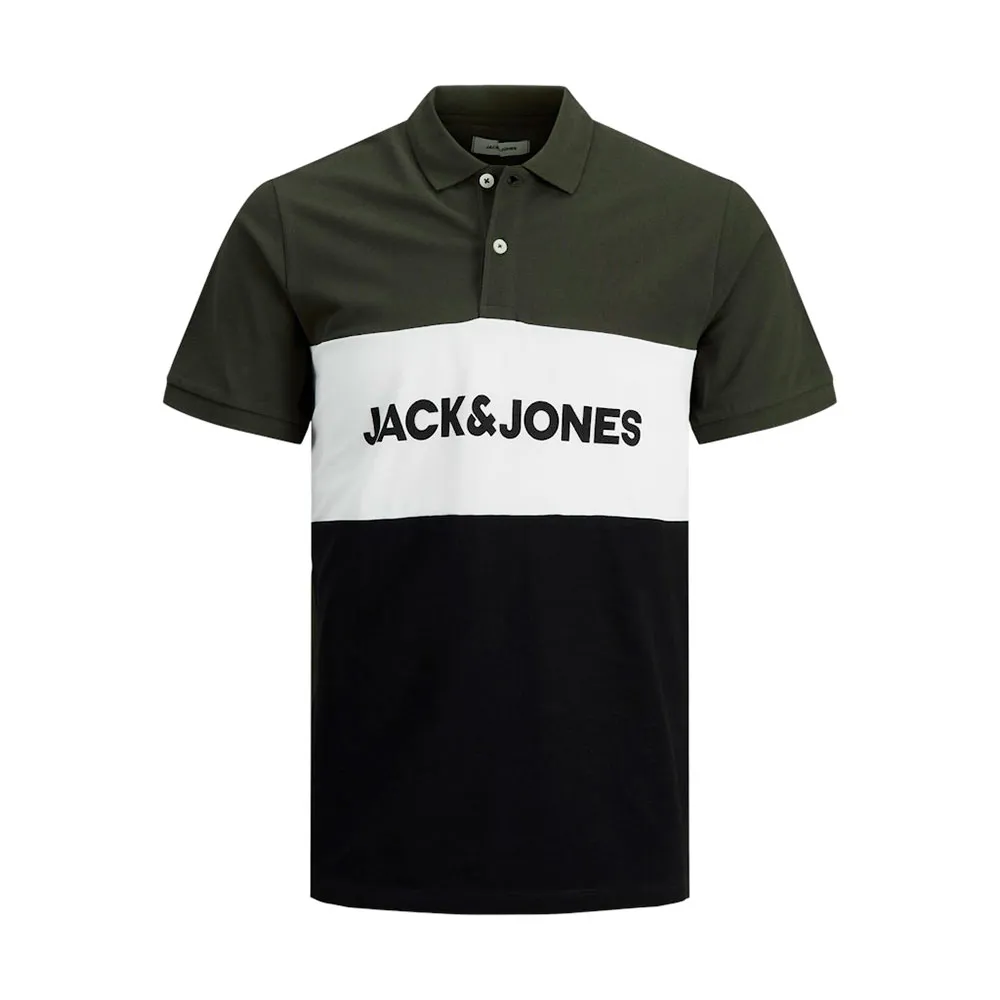 Поло с коротким рукавом Jack & Jones Elogo Blocking, зеленый 
Поло с коротким рукавом Jack & Jones Elogo Blocking, зеленый