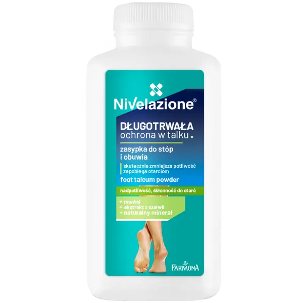 Пудра для ног и обуви, 100 г Nivelazione Długotrwała ochrona w talku
Пудра для ног и обуви, 100 г Nivelazione Długotrwała ochrona w talku