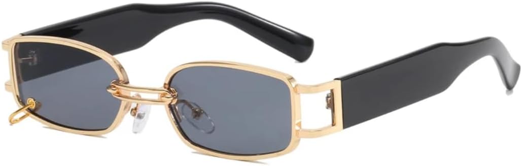 Модные панк-солнцезащитные очки для мужчин и женщин, роскошные солнцезащитные очки в маленькой оправе, металлические зеркальные, с защитой от УФ-излучения UV400 VVTWSSW, Gold Gray
Модные панк-солнцезащитные очки для мужчин и женщин, роскошные солнцезащитные очки в маленькой оправе, металлические зеркальные, с защитой от УФ-излучения UV400 VVTWSSW, Gold Gray