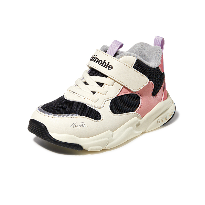 Тепловая поддержка, легкие амортизирующие ботинки среднего размера для малышей. Обувь для младенцев и малышей. GINOBLE, черный/слоновая кость/белый/розовый 
Тепловая поддержка, легкие амортизирующие ботинки среднего размера для малышей. Обувь для младенцев и малышей. GINOBLE, черный/слоновая кость/белый/розовый