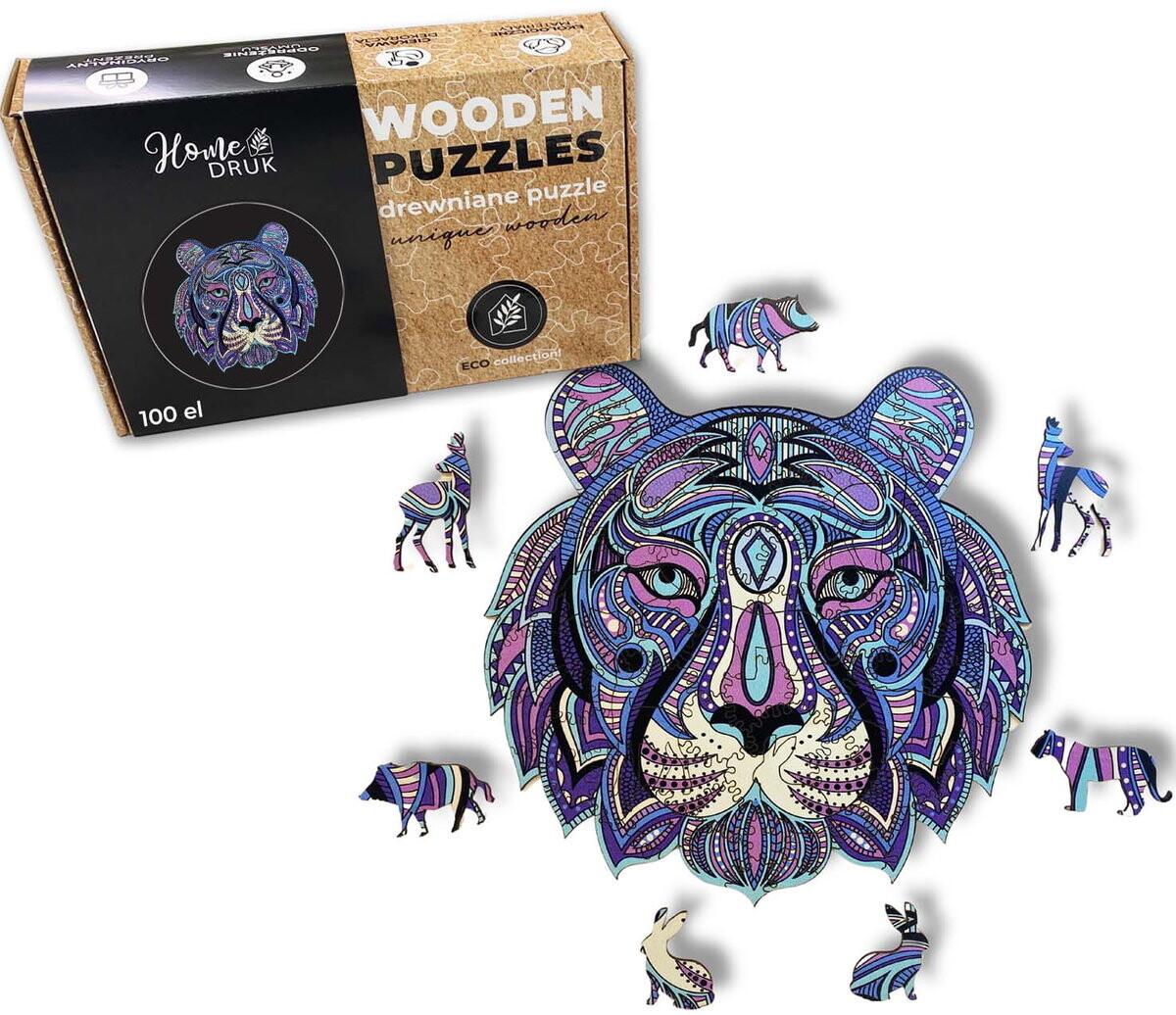 Деревянный пазл для детей и взрослых Тигр Тигр HOME DRUK
Деревянный пазл для детей и взрослых Тигр Тигр HOME DRUK