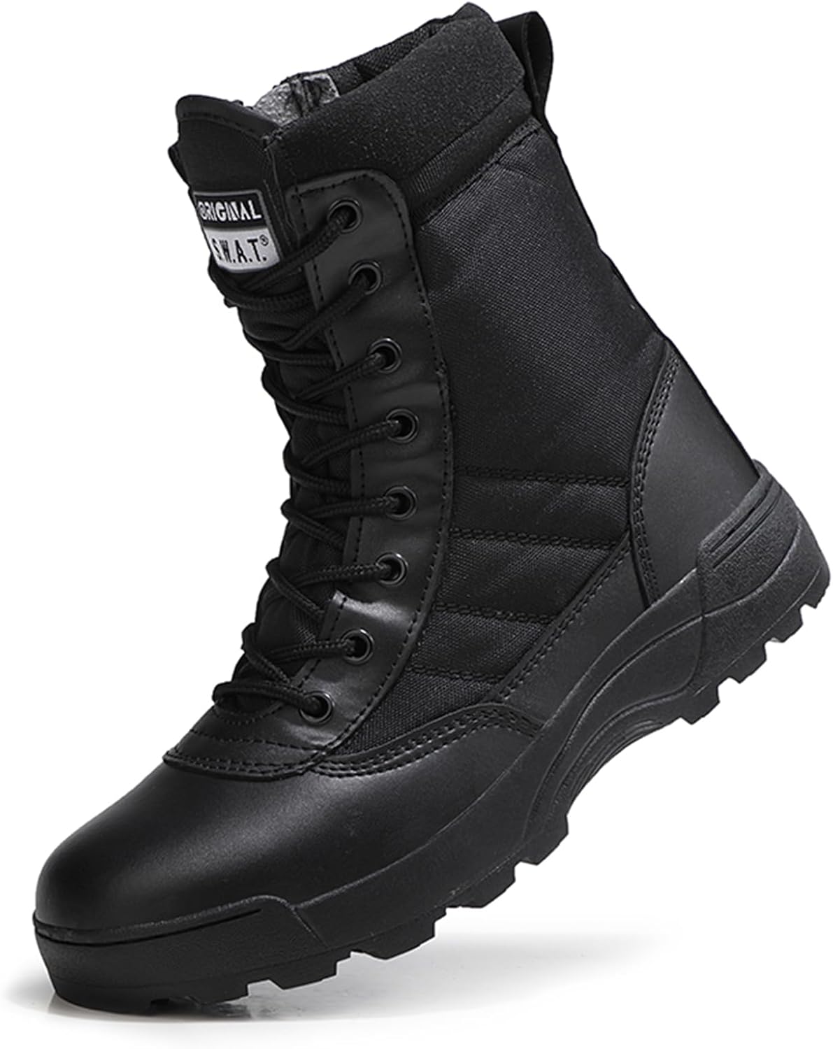 Мужские тактические военные ботинки на шнуровке с высоким голенищем 20 см, из замшевой кожи, с нескользящей подошвой для сцепления Tengfeifly, черный
Мужские тактические военные ботинки на шнуровке с высоким голенищем 20 см, из замшевой кожи, с нескользящей подошвой для сцепления Tengfeifly, черный