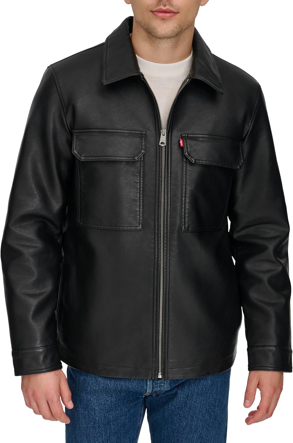 Мужская рабочая куртка Levi's с двумя нагрудными карманами, Black Faux Leather Filled
Мужская рабочая куртка Levi's с двумя нагрудными карманами, Black Faux Leather Filled