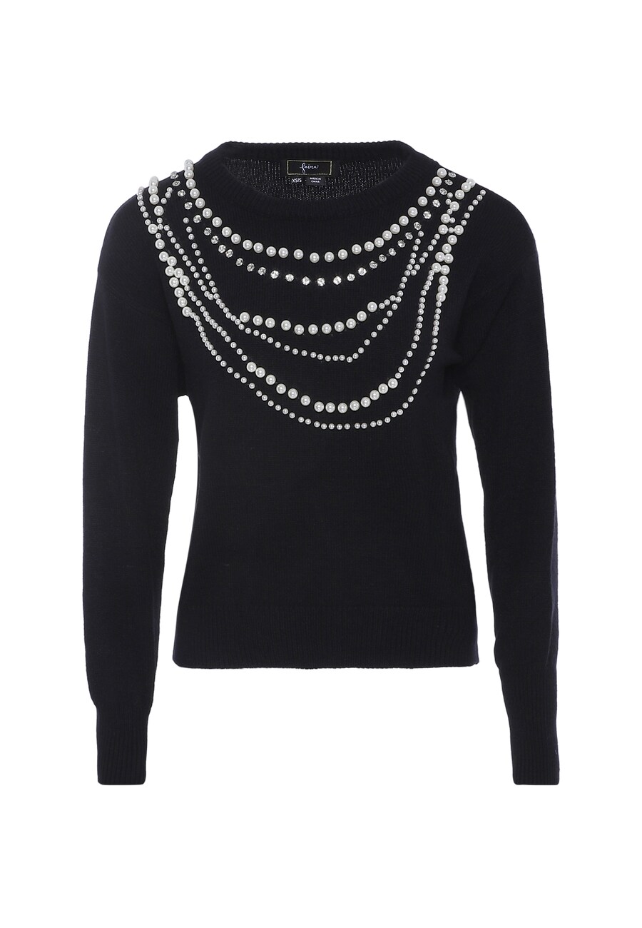 Тонкий вязаный свитер faina Sweater, черный
Тонкий вязаный свитер faina Sweater, черный