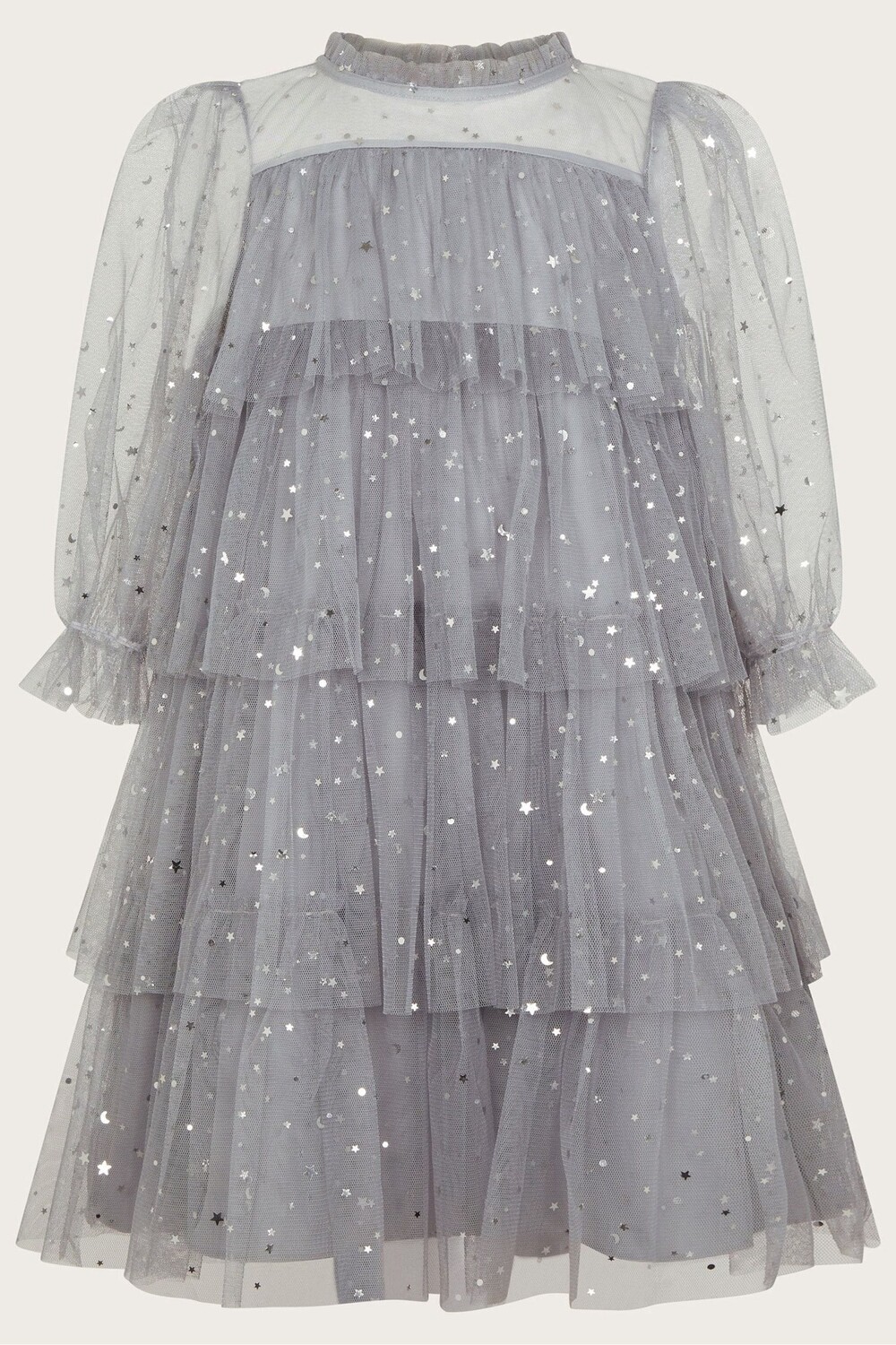 Многоярусное платье из тюля с фольгированными звездами Monsoon, серый
Многоярусное платье из тюля с фольгированными звездами Monsoon, серый