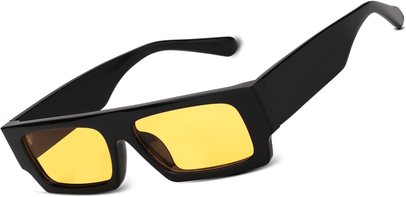 Прямоугольные солнцезащитные очки, винтажные узкие квадратные солнцезащитные очки в стиле 90-х для мужчин и женщин, модные классические солнцезащитные очки Hanj, Black/Yellow
Прямоугольные солнцезащитные очки, винтажные узкие квадратные солнцезащитные очки в стиле 90-х для мужчин и женщин, модные классические солнцезащитные очки Hanj, Black/Yellow