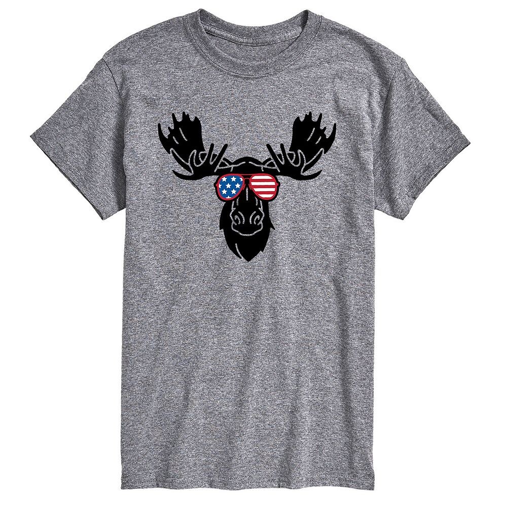 Мужская футболка с рисунком солнцезащитных очков Moose Americana Licensed Character, серый
Мужская футболка с рисунком солнцезащитных очков Moose Americana Licensed Character, серый