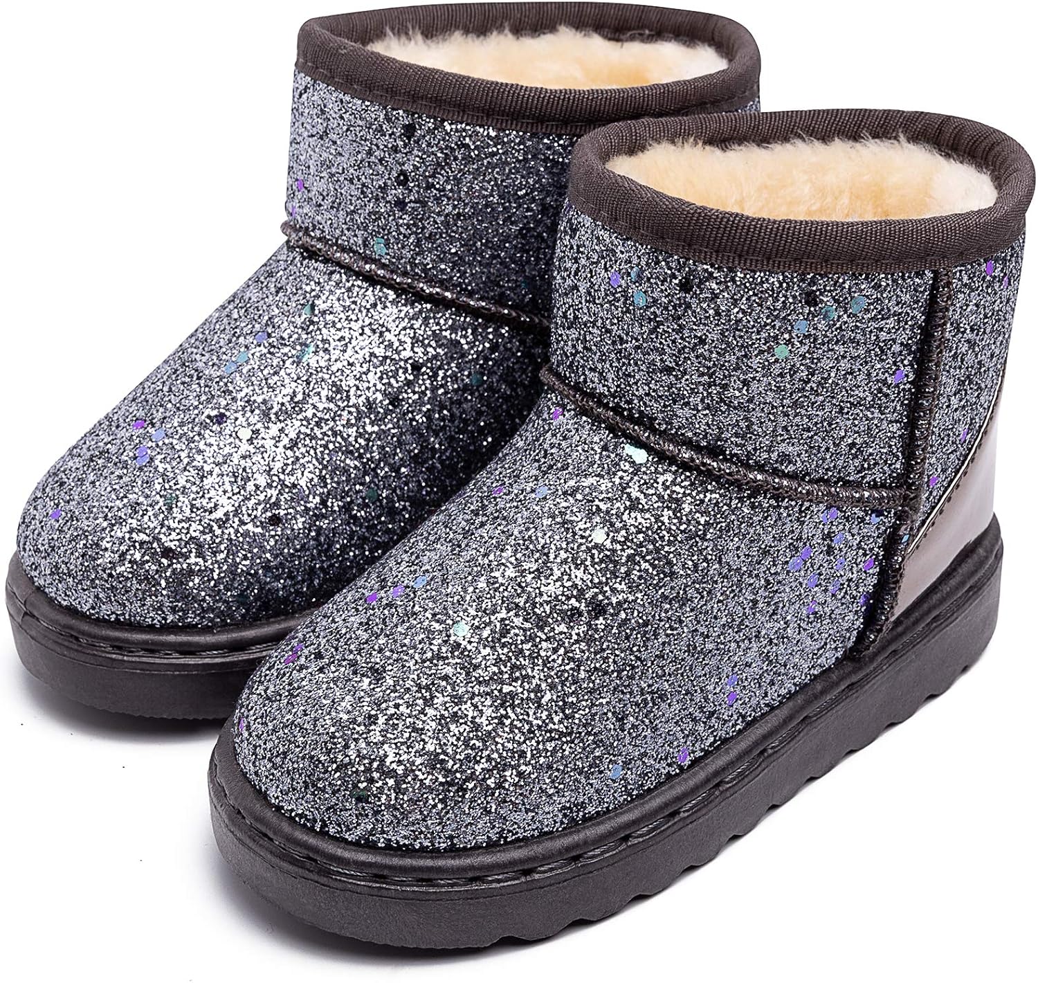 Techcity Boys Girls Winter Warm Snow Boots Sequin Fur Lined Waterproof Boot Glitter Princess Outdoor Shoes(Toddler/Little Kid), Glitter Grey
Techcity Boys Girls Winter Warm Snow Boots Sequin Fur Lined Waterproof Boot Glitter Princess Outdoor Shoes(Toddler/Little Kid), Glitter Grey