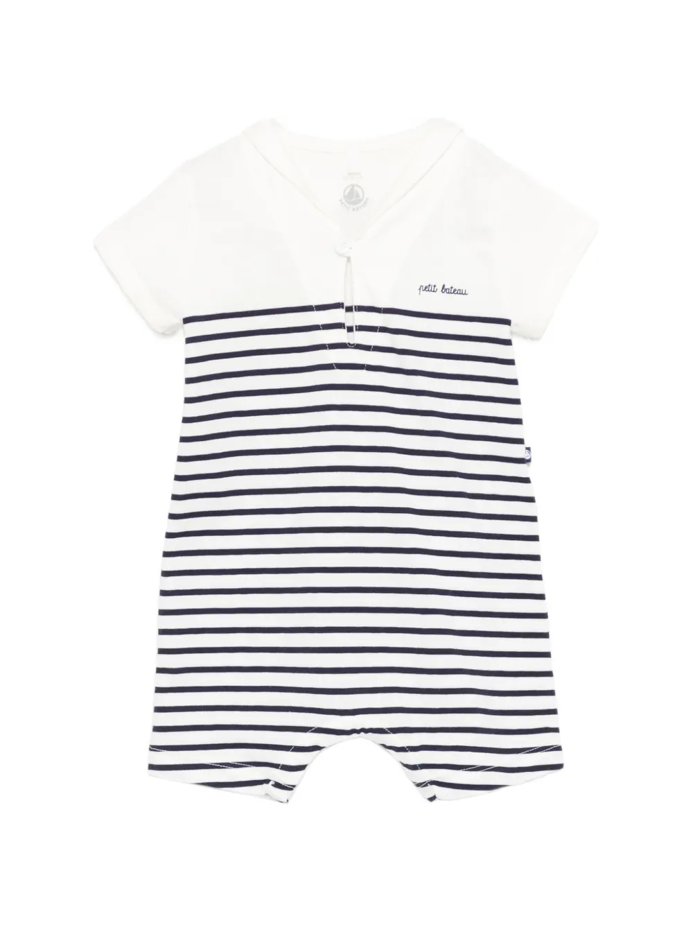 Полосатый комбинезон Petit Bateau, белый
Полосатый комбинезон Petit Bateau, белый