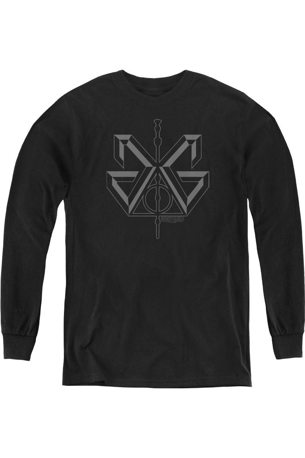 Фантастические твари 2 молодежная футболка с длинным рукавом и символом Гриндевальда Gildan, черный
Фантастические твари 2 молодежная футболка с длинным рукавом и символом Гриндевальда Gildan, черный