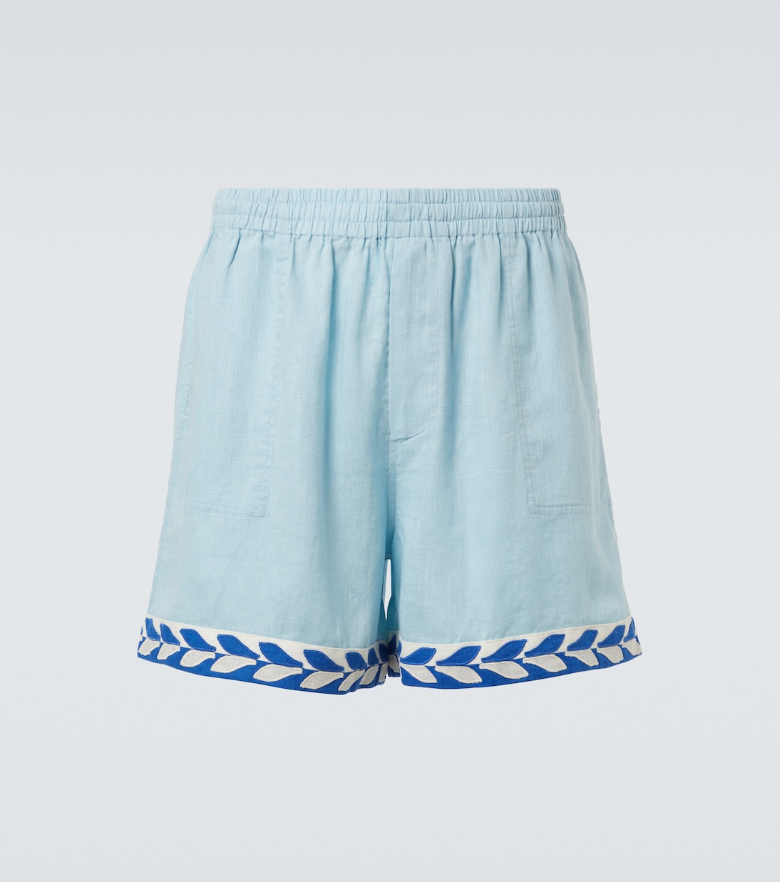 Льняные бермуды в полоску для рассады Bode, White Blue
Льняные бермуды в полоску для рассады Bode, White Blue