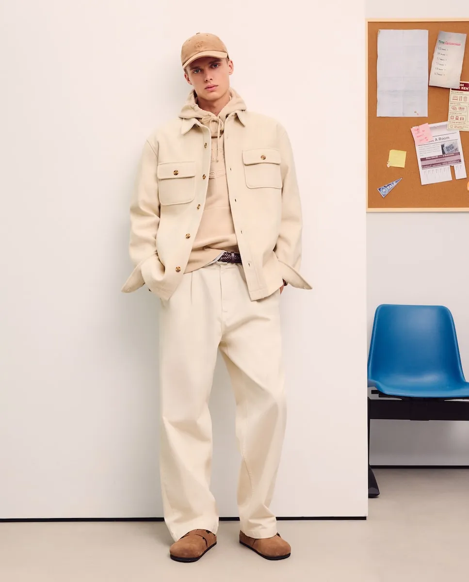 Мужская однотонная рубашка-овершейт Green Coast, экрю
Мужская однотонная рубашка-овершейт Green Coast, экрю