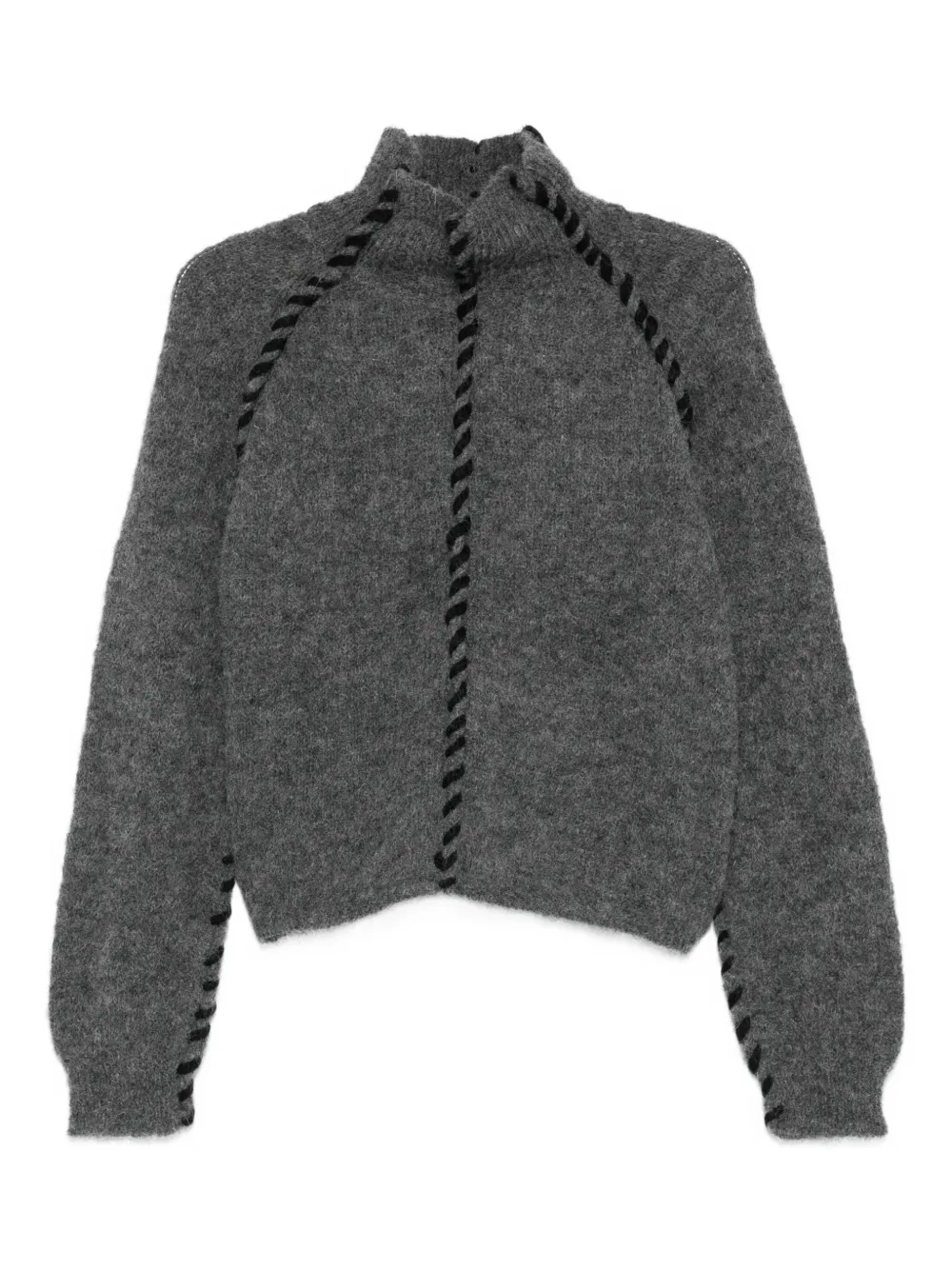 Свитер с высоким воротом и плетеными деталями Thom Krom, серый
Свитер с высоким воротом и плетеными деталями Thom Krom, серый