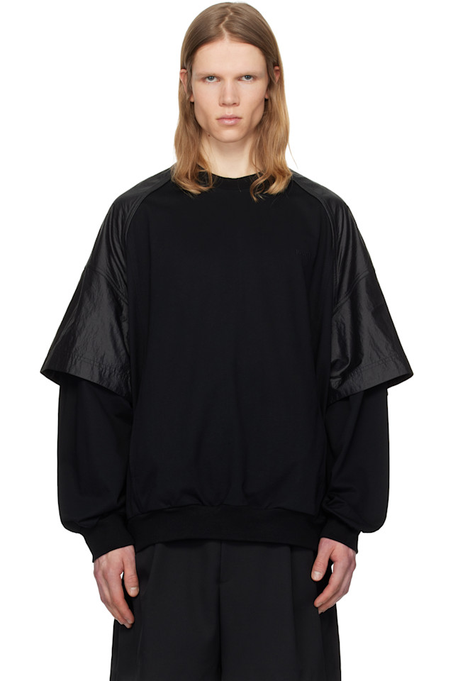 Нейлоновая толстовка с двойным слоем Juun.J, черный
Нейлоновая толстовка с двойным слоем Juun.J, черный