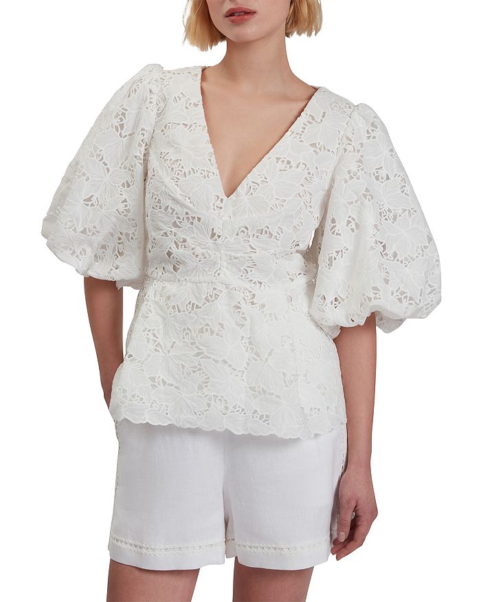 Топ Ellari с завязками спереди и рукавами-фонариками Ted Baker, белый
Топ Ellari с завязками спереди и рукавами-фонариками Ted Baker, белый