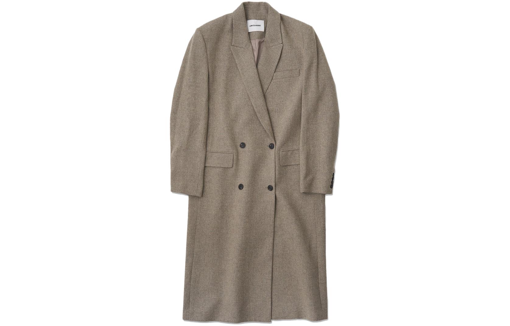 LOW CLASSIC Пальто женское бежевое с воротником-стойкой, умеренно прямое
LOW CLASSIC Пальто женское бежевое с воротником-стойкой, умеренно прямое