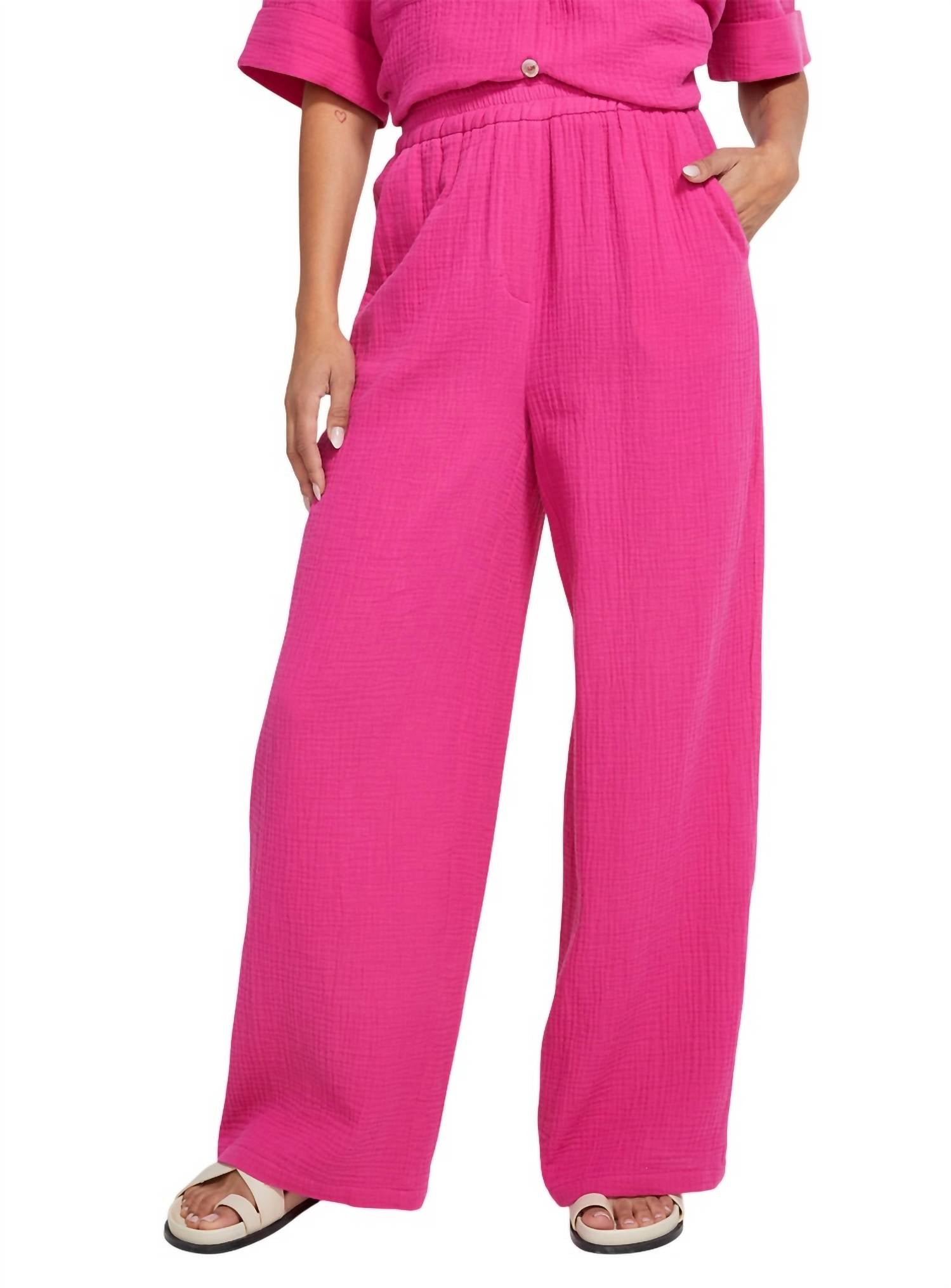 Тканые брюки Aymie ярко-розового цвета FRNCH
Тканые брюки Aymie ярко-розового цвета FRNCH