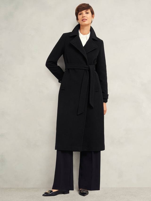 Роскошное шерстяное пальто ясмины Hobbs, черный
Роскошное шерстяное пальто ясмины Hobbs, черный