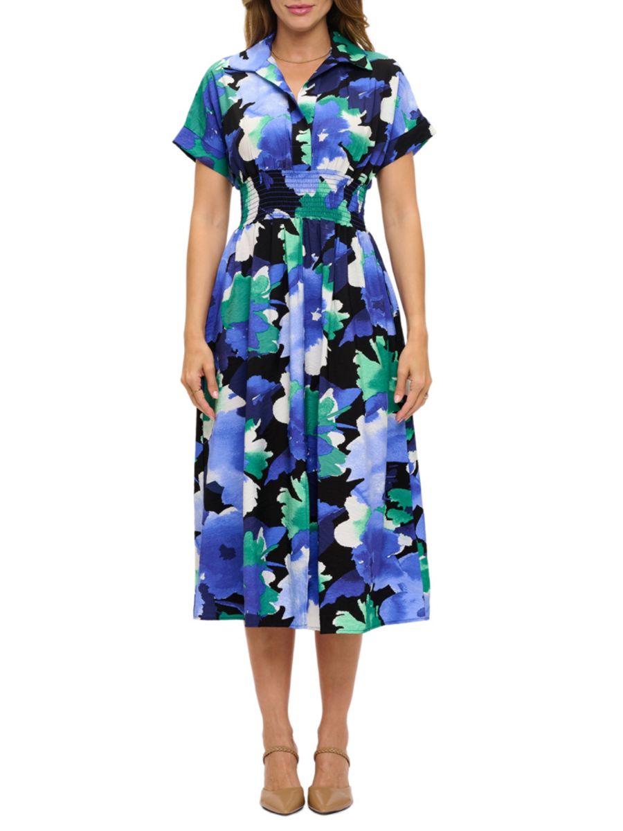 Платье миди с цветочным принтом и сборками Renee C., зеленый
Платье миди с цветочным принтом и сборками Renee C., зеленый