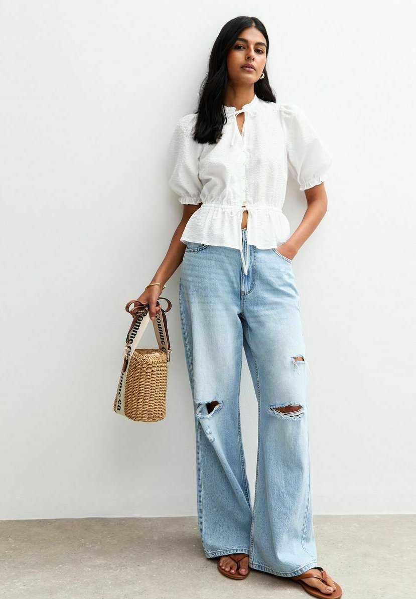 Блуза New Look CRINKLED TIE NECK, Cream/White
Блуза New Look CRINKLED TIE NECK, Cream/White