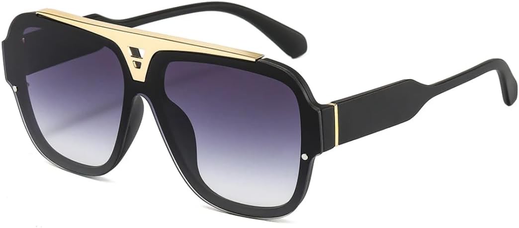 Винтажные солнцезащитные очки в крупной оправе для женщин и мужчин, роскошные, популярные, для путешествий, с защитой от УФ-излучения UV400 (черно-серые) TVTBBVV, Black Gray
Винтажные солнцезащитные очки в крупной оправе для женщин и мужчин, роскошные, популярные, для путешествий, с защитой от УФ-излучения UV400 (черно-серые) TVTBBVV, Black Gray