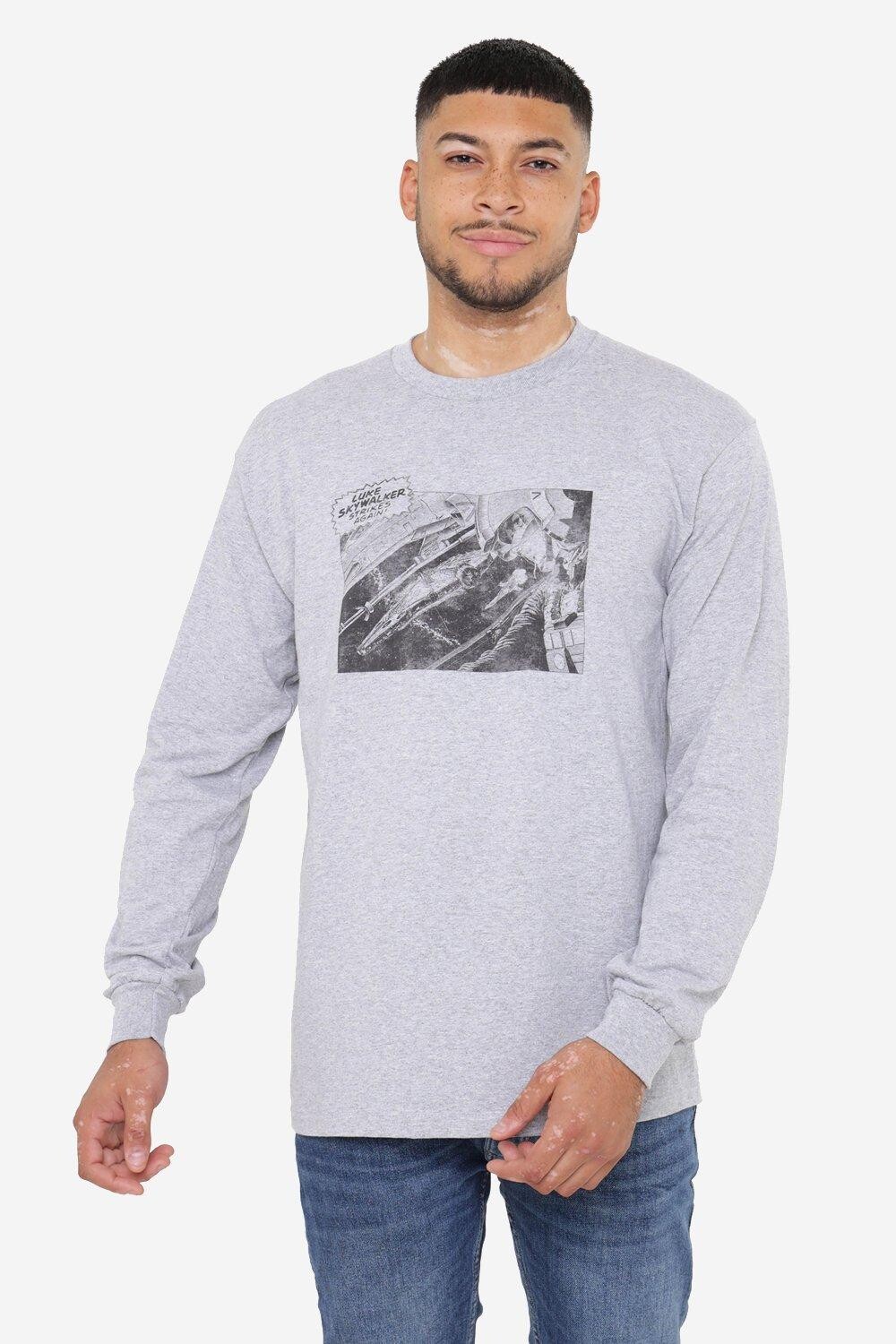Мужская футболка с длинным рукавом «Скайуокер снова наносит удар» Star Wars, серый
Мужская футболка с длинным рукавом «Скайуокер снова наносит удар» Star Wars, серый