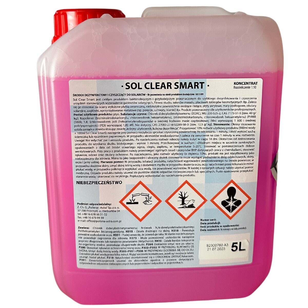 Sol Clear Smart, Жидкий концентрат для дезинфекции солярия, 5000 мл Supertan
Sol Clear Smart, Жидкий концентрат для дезинфекции солярия, 5000 мл Supertan