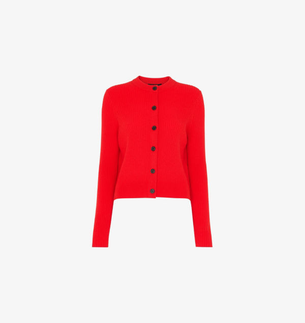 Вязаный кардиган в рубчик цвета жасмин Whistles, красный
Вязаный кардиган в рубчик цвета жасмин Whistles, красный