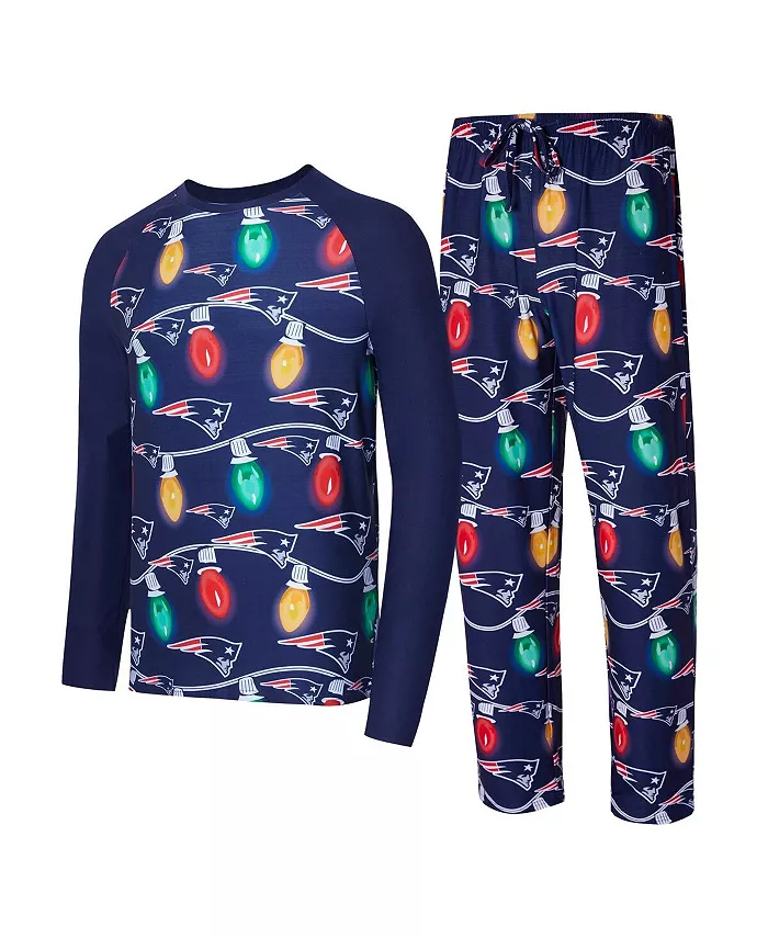 Мужской синий комплект New England Patriots Garland: вязаный раглановый лонгслив и брюки Concepts Sport
Мужской синий комплект New England Patriots Garland: вязаный раглановый лонгслив и брюки Concepts Sport