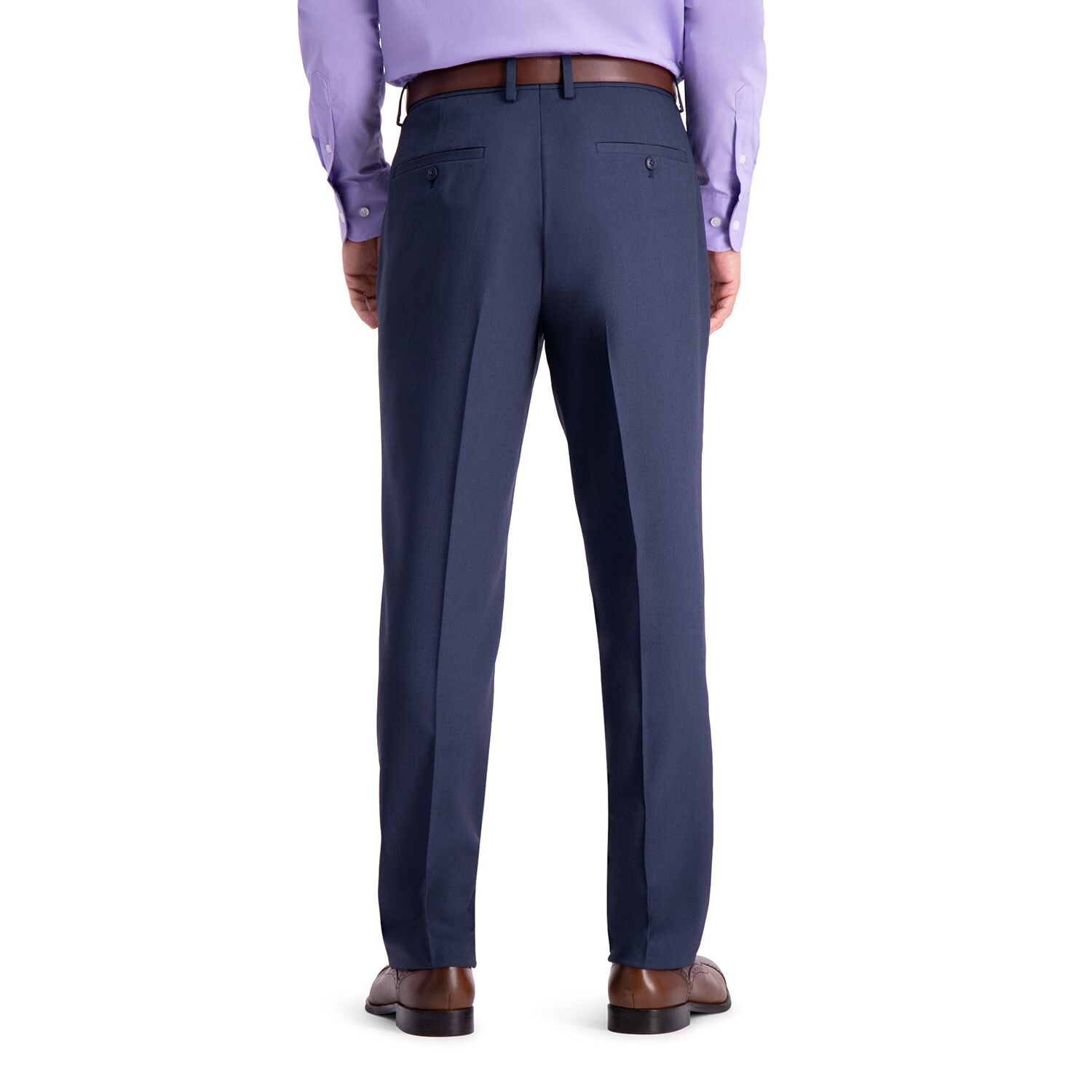 Мужские эластичные костюмные брюки строгого кроя с плоской передней частью Haggar Travel Performance 
Мужские эластичные костюмные брюки строгого кроя с плоской передней частью Haggar Travel Performance