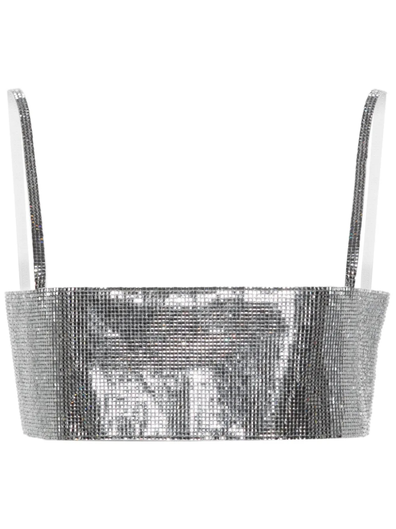 Nuè укороченный топ Mirror со стразами, серый
Nuè укороченный топ Mirror со стразами, серый