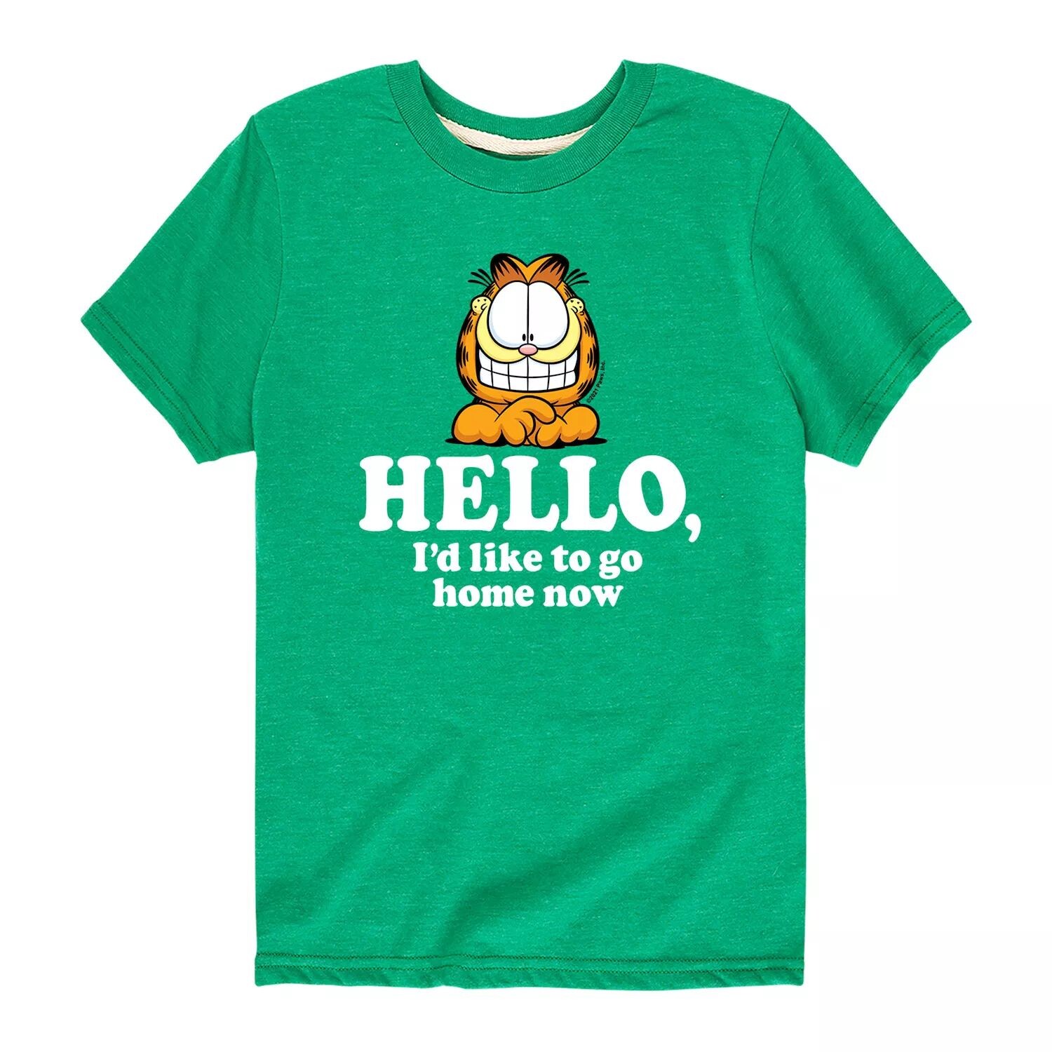 Футболка с рисунком Гарфилда для мальчиков 8–20 лет «Хочу пойти домой» Licensed Character, зеленый 
Футболка с рисунком Гарфилда для мальчиков 8–20 лет «Хочу пойти домой» Licensed Character, зеленый