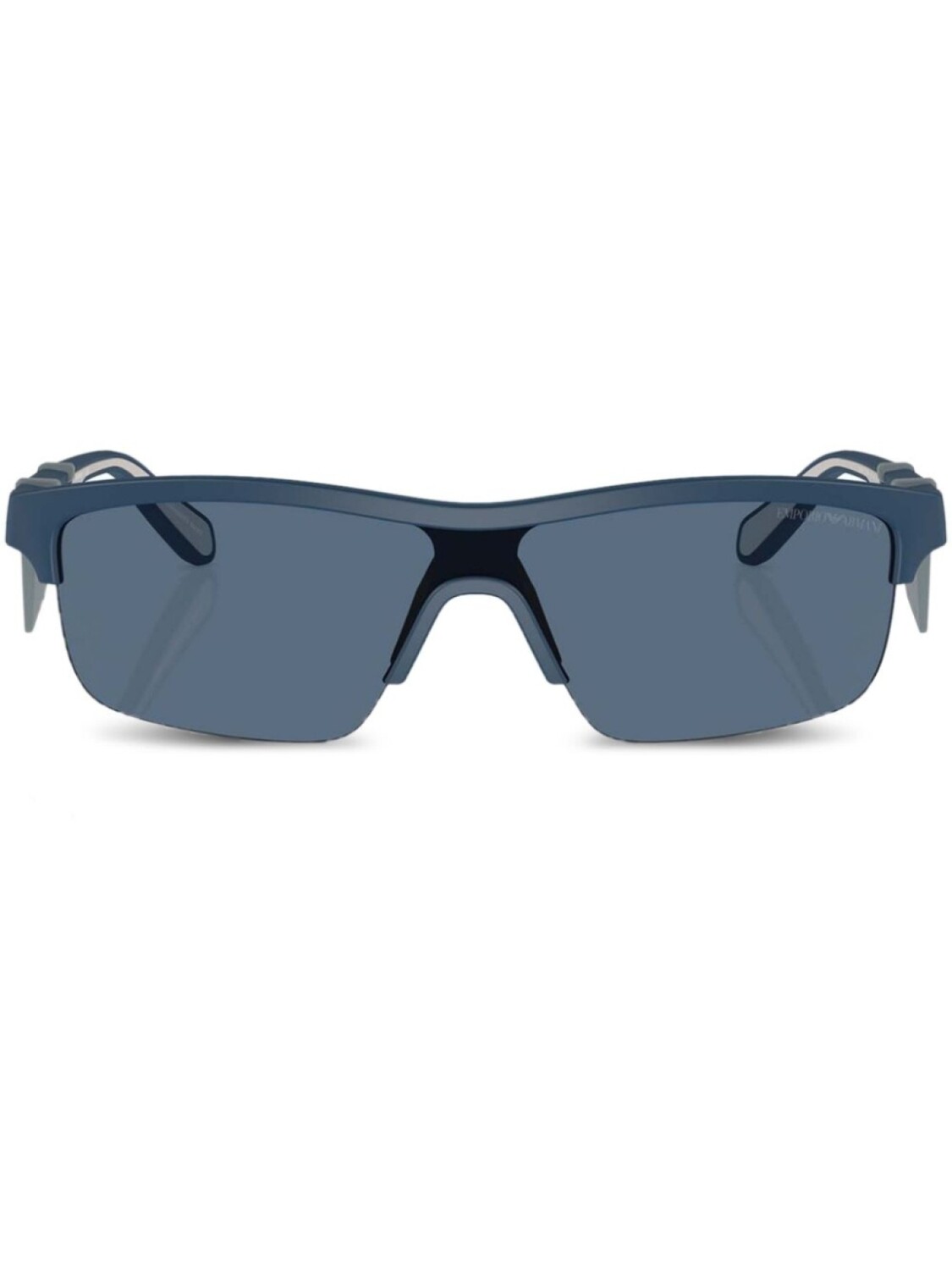 Солнцезащитные очки в полуободковой оправе Emporio Armani, синий 
Солнцезащитные очки в полуободковой оправе Emporio Armani, синий