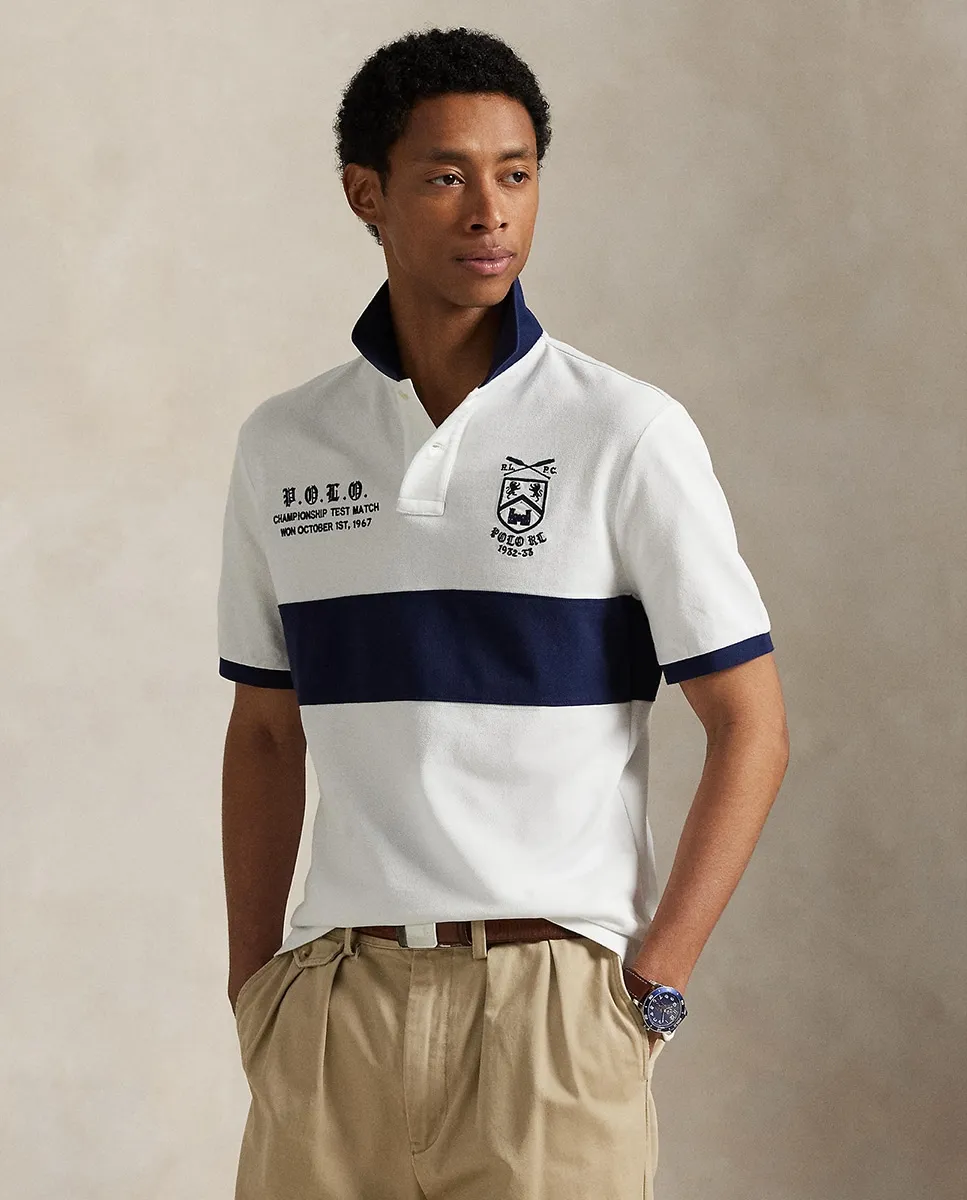 Мужская хлопковая рубашка поло Классической посадки Polo Ralph Lauren, белый
Мужская хлопковая рубашка поло Классической посадки Polo Ralph Lauren, белый