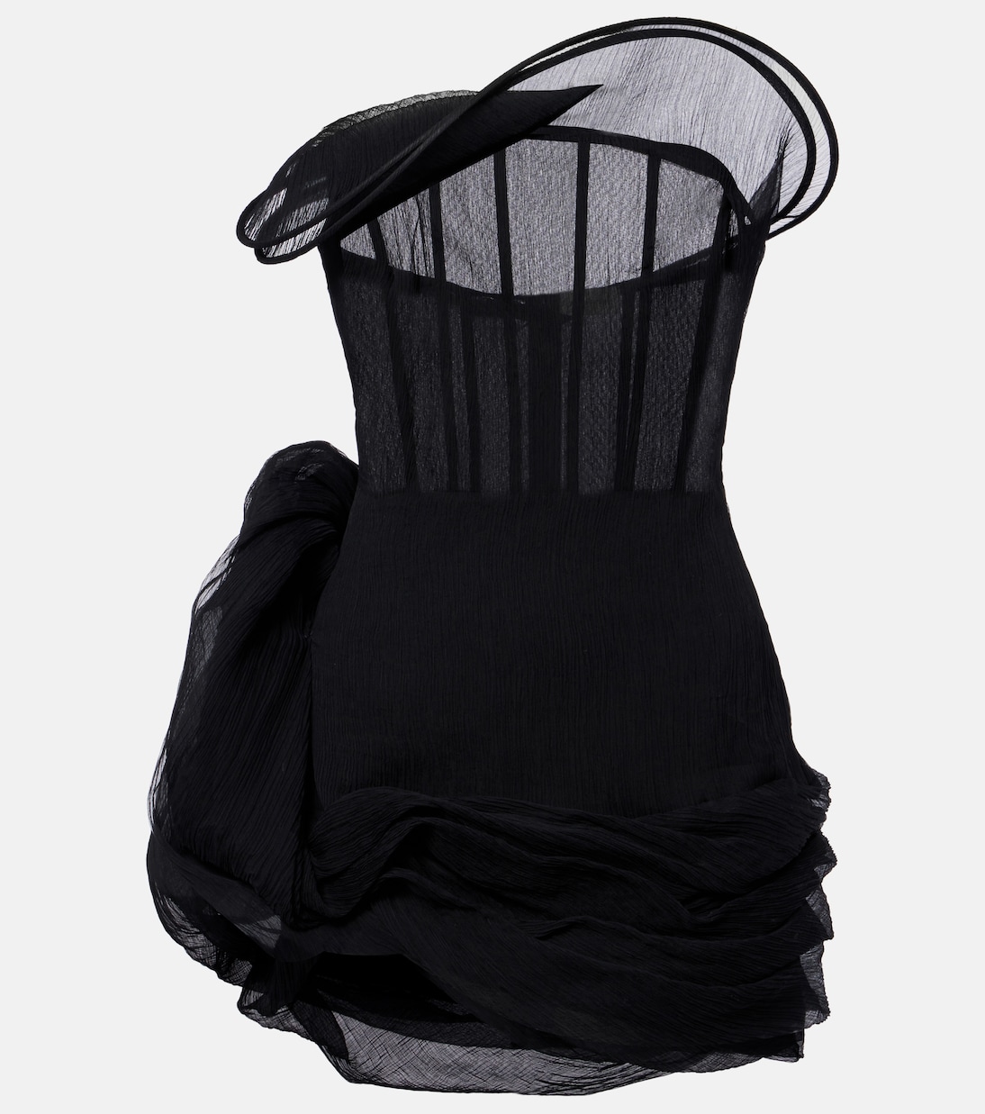 Платье-корсет из тюля с цветочной аппликацией Magda Butrym, черный
Платье-корсет из тюля с цветочной аппликацией Magda Butrym, черный