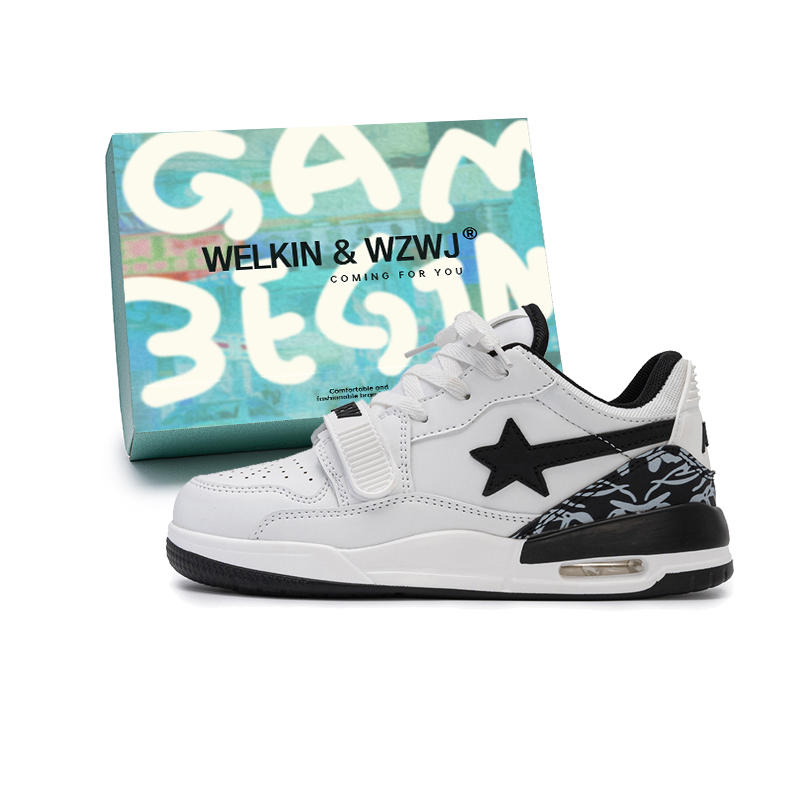 WELKIN&WZWJ Термоустойчивые противоскользящие скейтерские кеды унисекс бело-черные, цвет White Black
WELKIN&WZWJ Термоустойчивые противоскользящие скейтерские кеды унисекс бело-черные, цвет White Black