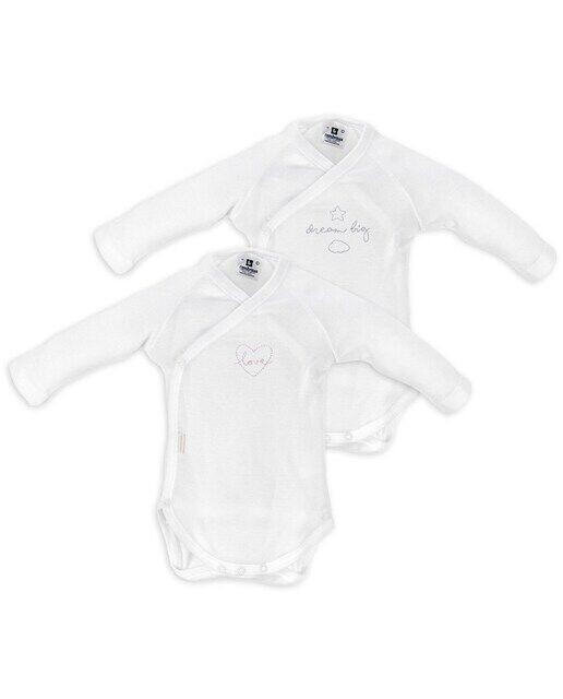 Набор из 2 скрещенных боди с длинными рукавами и вышивкой для маленьких девочек Cambrass, белый
Набор из 2 скрещенных боди с длинными рукавами и вышивкой для маленьких девочек Cambrass, белый