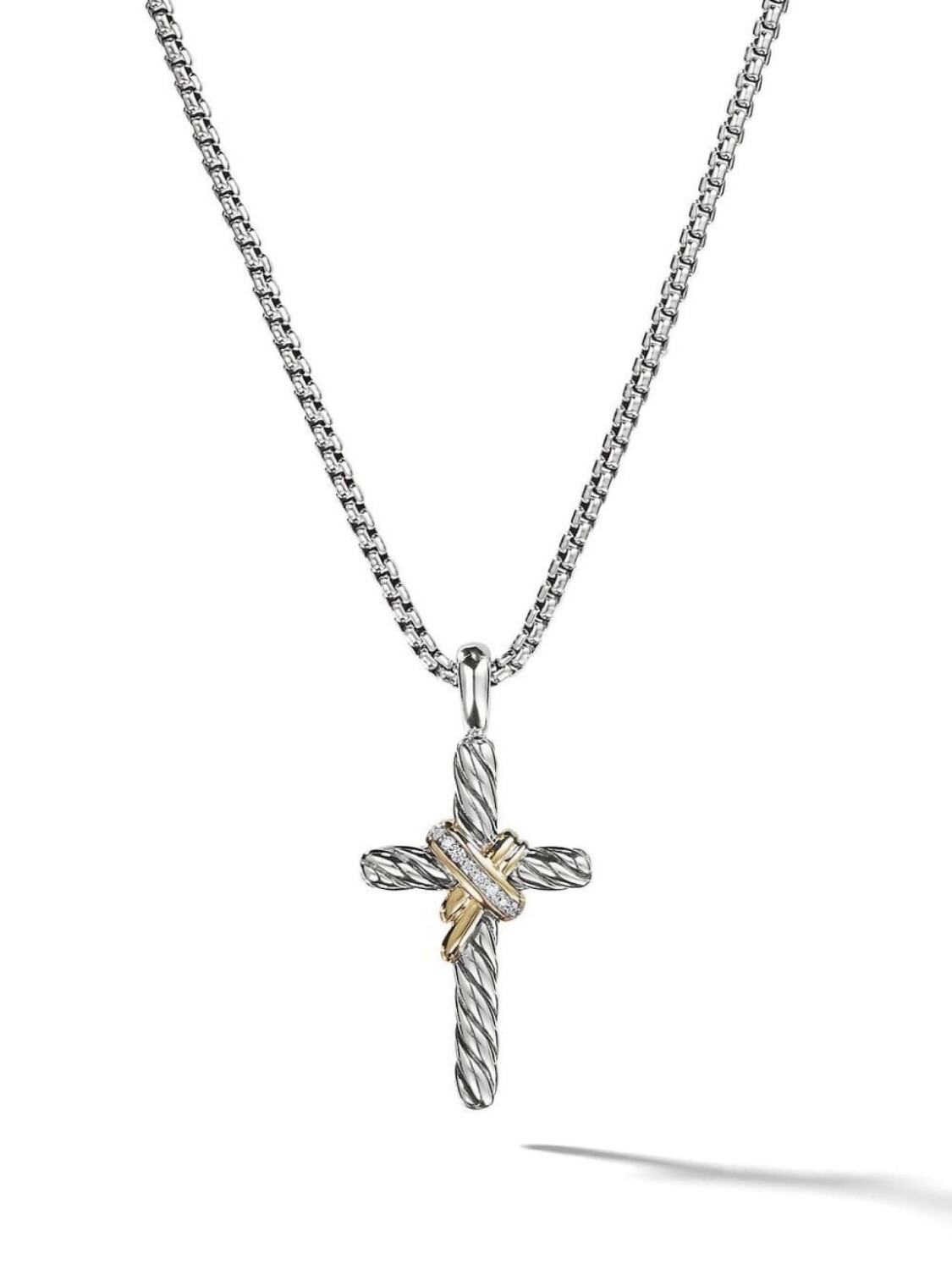 Колье X Cross из желтого золота и серебра David Yurman, серебряный
Колье X Cross из желтого золота и серебра David Yurman, серебряный