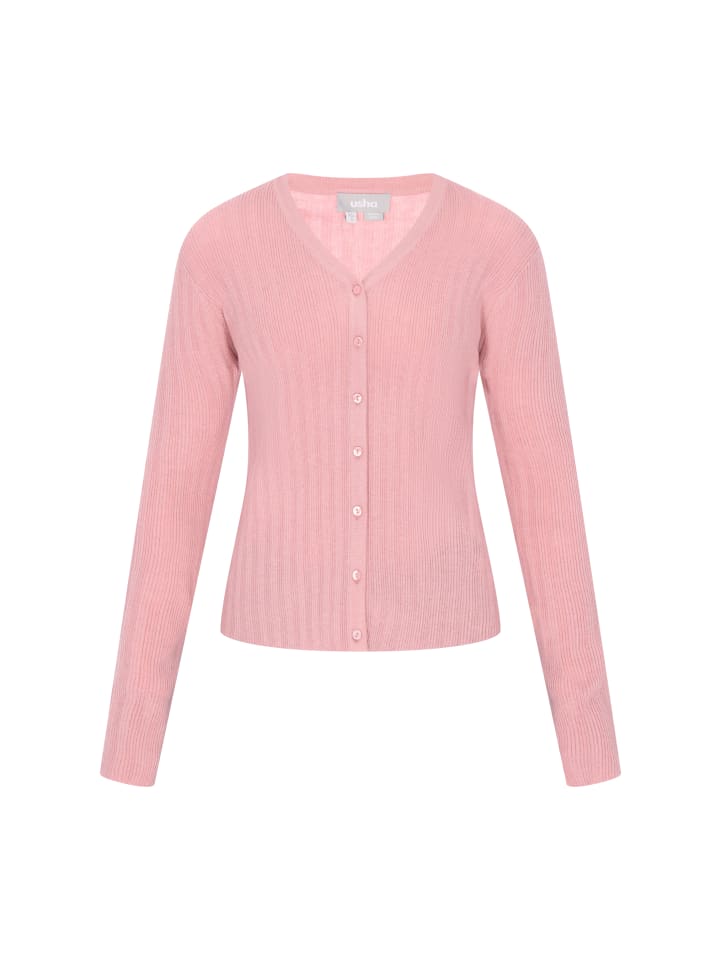 Usha Женский кардиган светло-розового цвета
Usha Женский кардиган светло-розового цвета