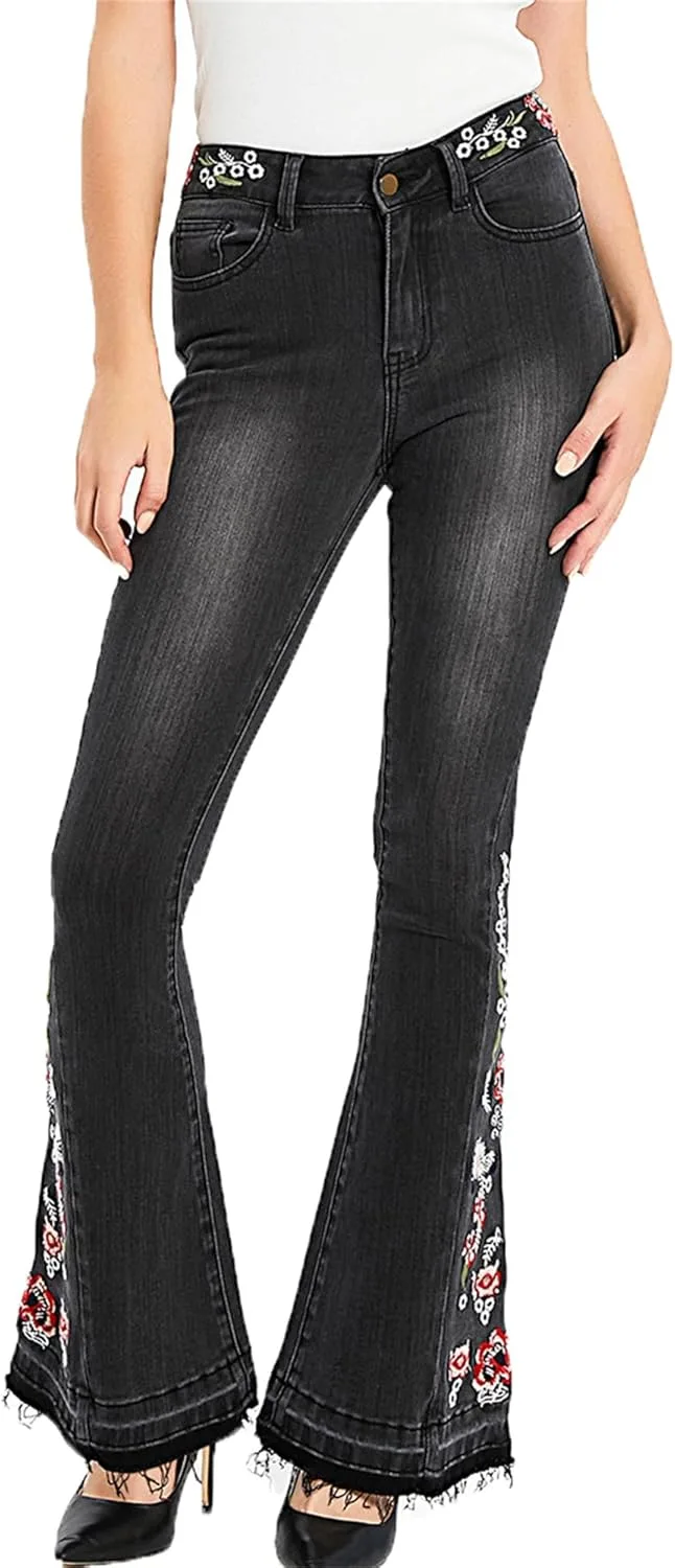 Andongnywell женские джинсы-клеш с цветочной вышивкой
Andongnywell женские джинсы-клеш с цветочной вышивкой