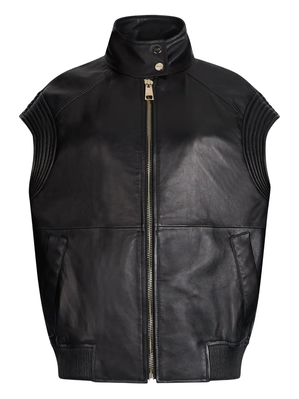 Большой кожаный жилет LIU JO, черный 
Большой кожаный жилет LIU JO, черный