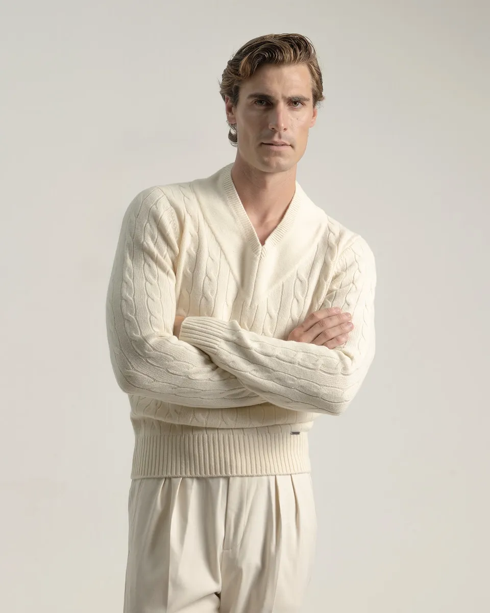 Мужской шерстяной свитер для крикета PuroEgo, светло-бежевый
Мужской шерстяной свитер для крикета PuroEgo, светло-бежевый